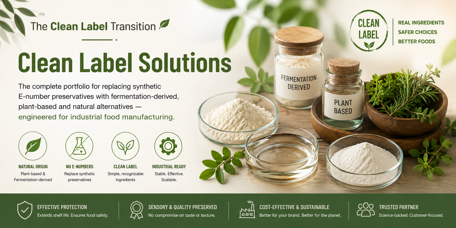 clean label banner